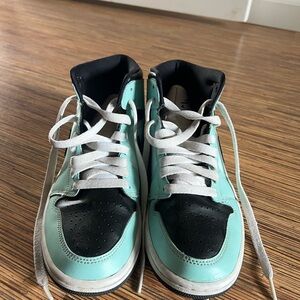 Jordan High-Top Sneakers in Mint and Black